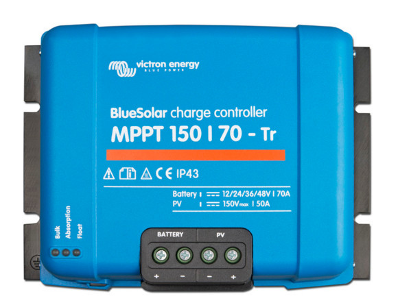 Victron BlueSolar Charger Controller 12/24/36/48v - 150/70A - Terminal clamp connection